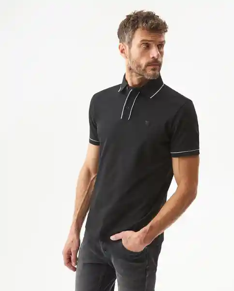 Camiseta Details Contrats Polo Negro Noche T L Chevignon