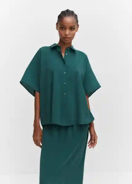 Falda Toffu-A Verde Talla XL Mujer Mango