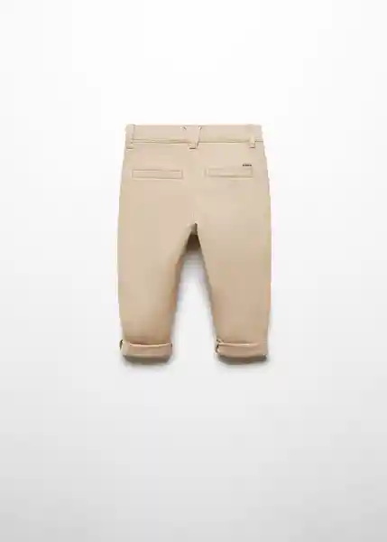 Pantalón Chino5 Niños Beige Talla 72 Mango