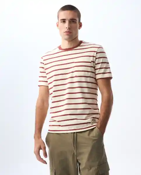 Camiseta Hombre Rojo Talla M 841G008_ROJ191934 Americanino
