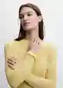 Jersey Yelly Amarillo Pastel Talla L Mujer Mango