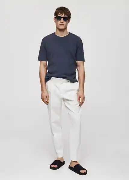 Pantalón Mud Offwhite Talla 46 Hombre Mango