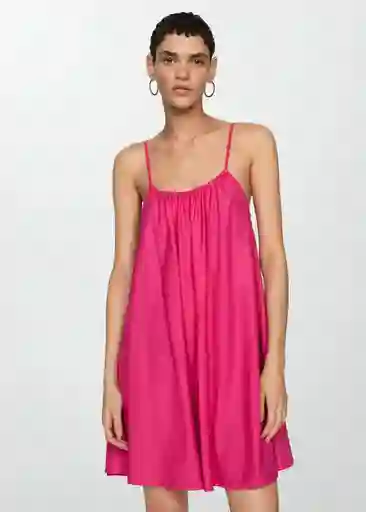 Vestido Alandi Fucsia Talla S Mujer Mango