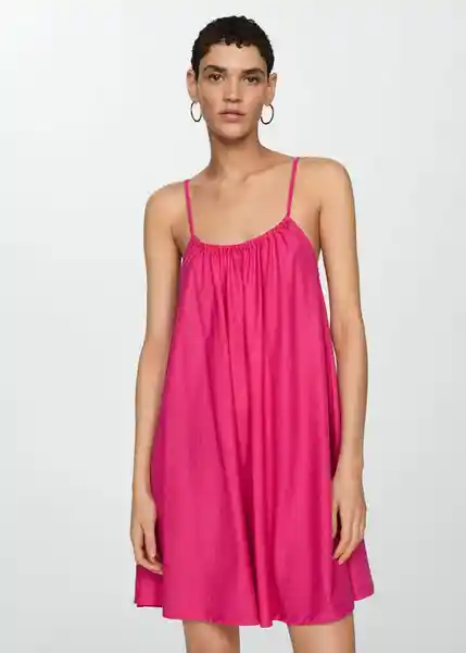 Vestido Alandi Fucsia Talla S Mujer Mango