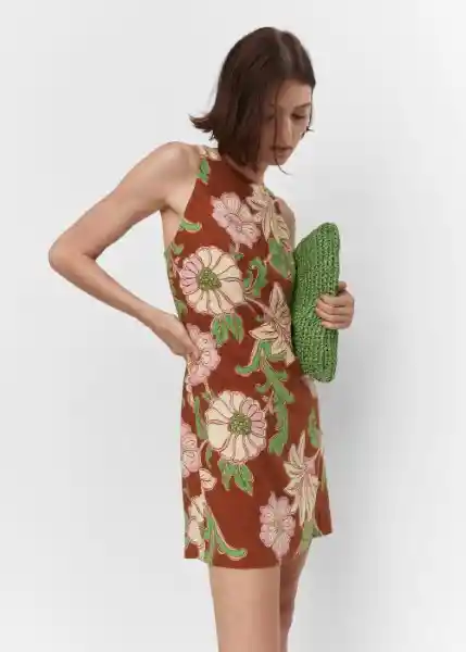 Vestido Noemi Marrón Talla S Mujer Mango