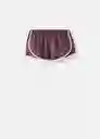 Short Ebro Granate Talla M Mujer Mango
