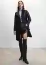 Gabardina Trench Polanapu Negro Talla 18 Mujer Mango