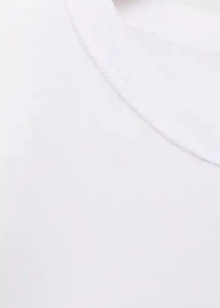 Camiseta Viri Blanco Talla XL Mujer Mango