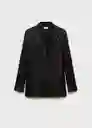 Blazer Americana Sequinb Negro Talla 21 Teen Niñas Mango