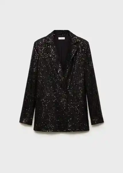 Blazer Americana Sequinb Negro Talla 21 Teen Niñas Mango