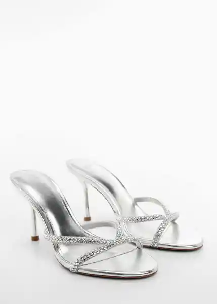 Sandalias Flori-A Plata Talla 36 Mujer Mango