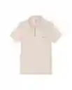 Camiseta Polo Contrast Zip Knob Crudo Cisne Claro T L Chevignon