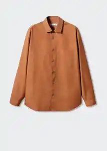 Camisa Consell-I Marrón Talla L Hombre Mango