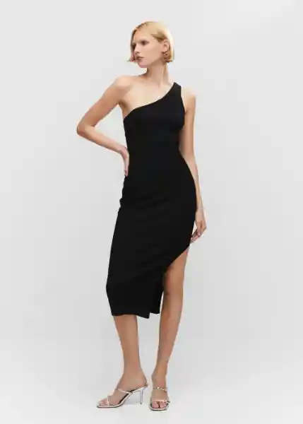 Vestido Asim Negro Talla M Mujer Mango