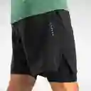 Reebok Short Running 2-1 Hombre Negro Talla XL