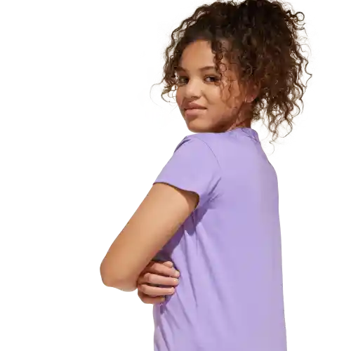 Adidas Camiseta Tee 160 Manga Corta Lifestyle Mujer Morado T M