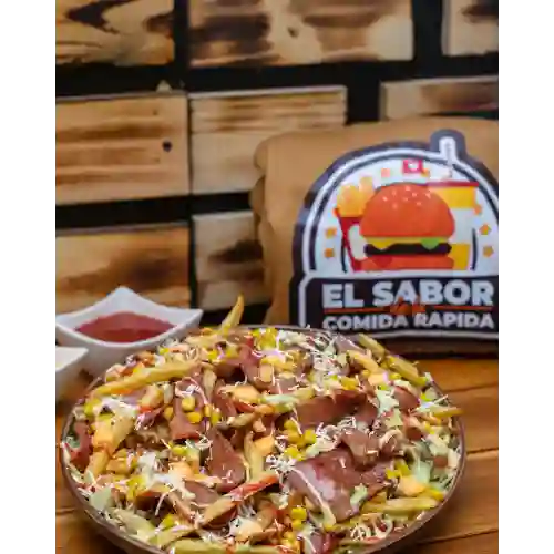 Salchipapas Mixta