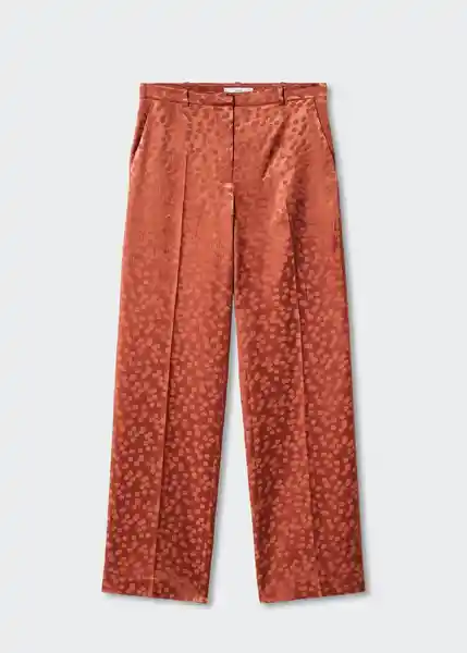 Pantalón Topete Terracota Talla 54 Mujer Mango