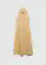 Vestido Alice Ocre Talla S Mujer Mango