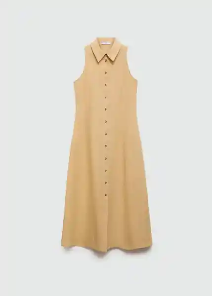 Vestido Alice Ocre Talla S Mujer Mango