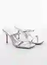 Sandalias May Plata Talla 40 Mujer Mango