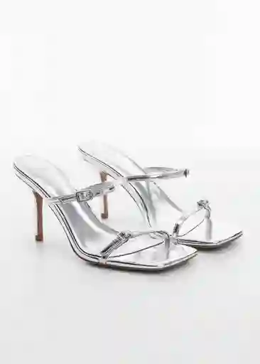 Sandalias May Plata Talla 40 Mujer Mango