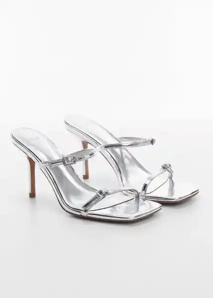 Sandalias May Plata Talla 40 Mujer Mango