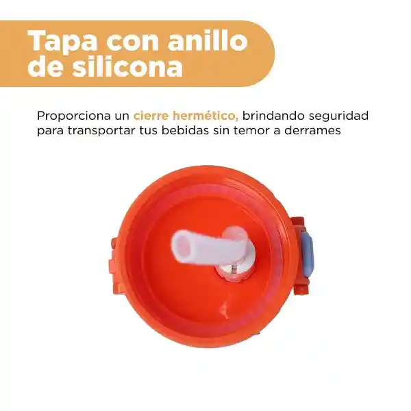 Botella Con Correa y Funda Serie Naranja 800 mL Bt21 Miniso