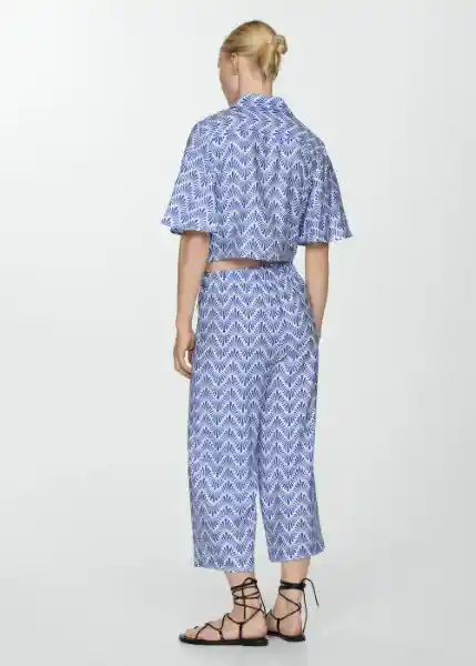 Pantalón Life Azul Talla S Mujer Mango