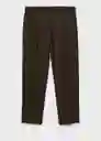 Pantalón Tropical Chocolate Talla 42 Hombre Mango