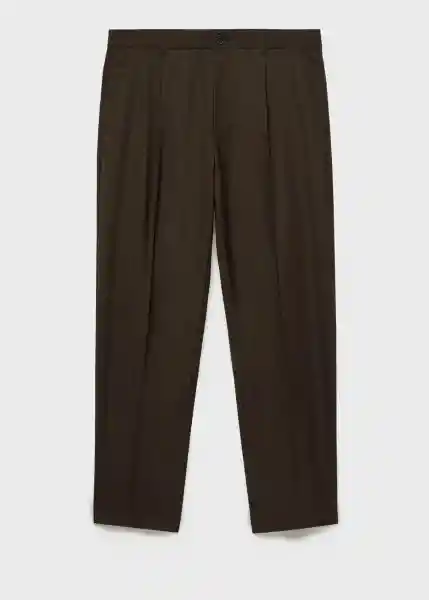 Pantalón Tropical Chocolate Talla 42 Hombre Mango