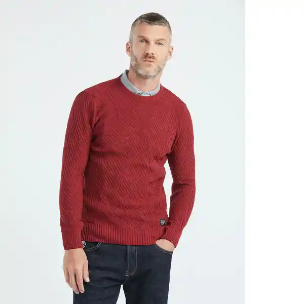 Suéter Handcraft Hombre Rojo Medio Talla M Chevignon