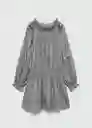 Vestido Siurana Gris Talla 12 Niñas Mango