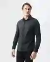 Camisa M/l Premium Negro Sombrío Ultraoscuro Talla L Hombre Chevignon