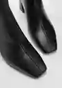 Botines Limo Negro Talla 39 Mujer Mango