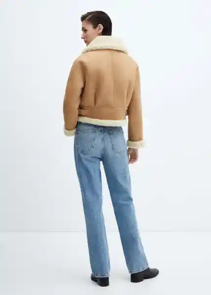 Chaqueta Splash Beige Talla L Mujer Mango