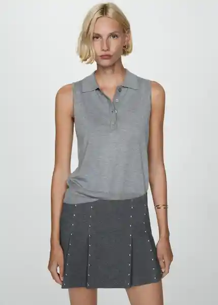 Falda Tachi Gris Medio Vigoré Talla L Mujer Mango