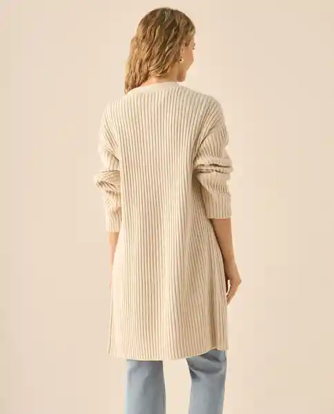 Cardigan Tejido Beige Arena Claro Talla M 663G202 Esprit