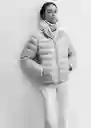 Abrigo Anorak Plumi Beige Talla L Mujer Mango