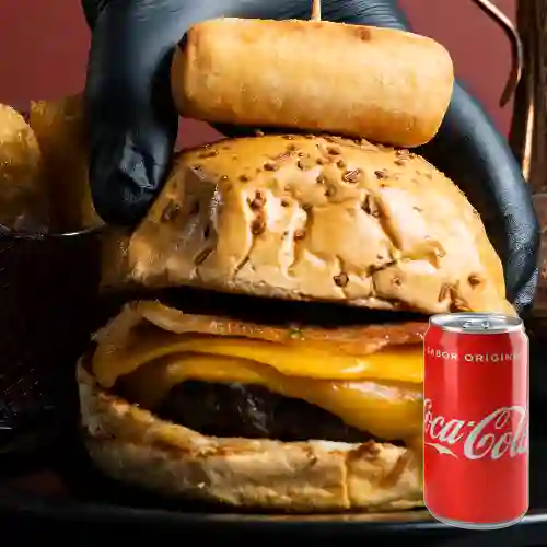 Combo Cheese Burger + Coca Cola Original 235ML