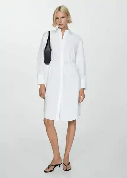 Camisa Blanche Blanco Talla M Mujer Mango