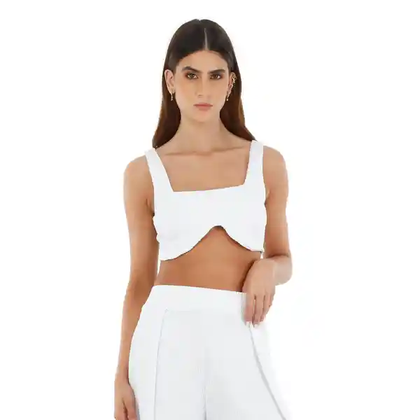 Top Moss Blanco Talla L