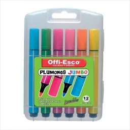 Offi-Esco Plumones Lavables Jumbo Multicolores Triangulares