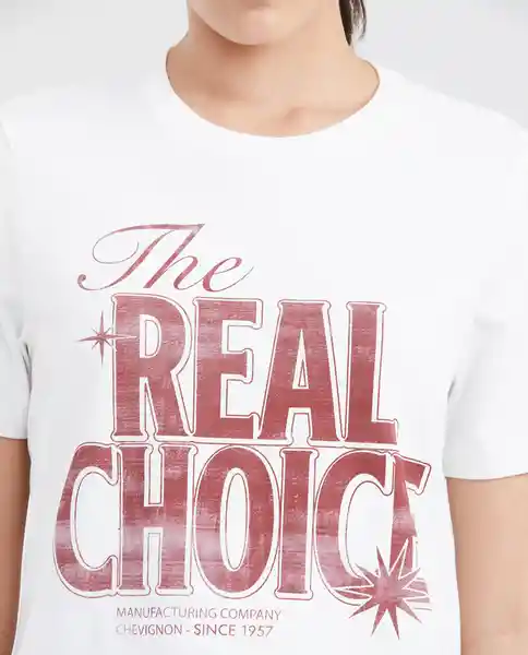 Camiseta The Real Choice Crudo Prístino Claro T. M Chevignon