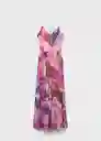 Vestido Anita Morado Talla S Mujer Mango