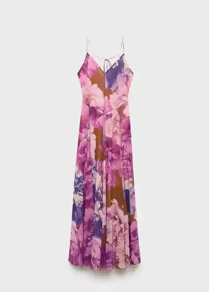 Vestido Anita Morado Talla S Mujer Mango
