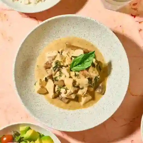 Pollo, Espinaca y Champiñones Bowl