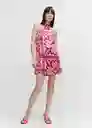 Vestido Pinkie Fucsia Talla M Mujer Mango