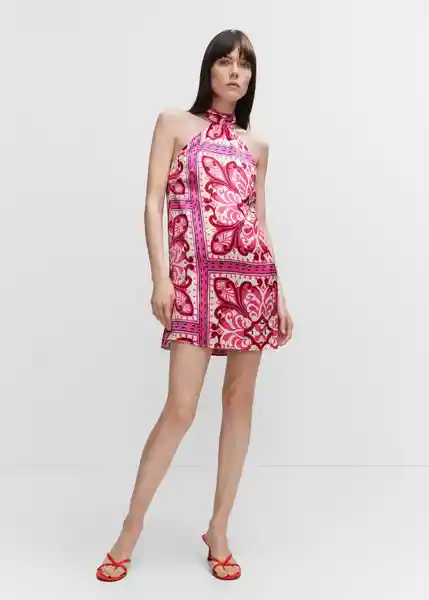 Vestido Pinkie Fucsia Talla M Mujer Mango