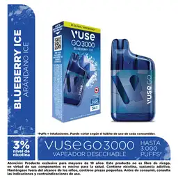Vuse Go Vapeador 3000 Blueberry Ice 34 mg